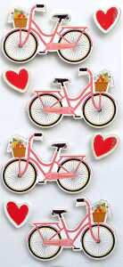 ROESSLER PAPIER Sticker Fahrrad mit Herz