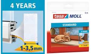 tesamoll I-Profil weiß Standard Schaumstoff 6m f Spalten von 1-3,5mm