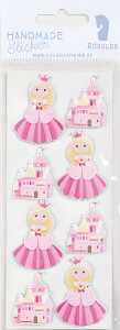 Sticker Märchenprinzessin mit Schloß