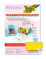 Passepartoutkarten+Kuvert rechteckig Bananeng.5 St.