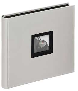 Fotoalbum Black & White grau, 26x25 cm, Leinen
