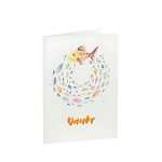 Karte B6 Danke 5er Kommunion Konfirmation - Fischschwarm...