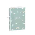 Karte B6 Danke 5er Rainbow Jade - Kommunion Konfirmation