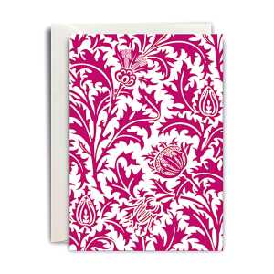 Karte B6 MP Chevalier Himbeer Pattern - mit Umschlag Rössler