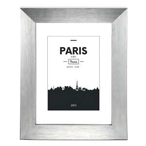 Bilderrahmen Kunststoff Paris silber 10x15cm - für Bildformat 7x10cm,