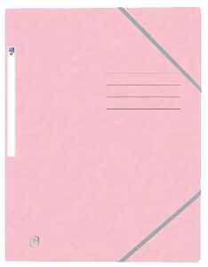 Eckspannmappe TOP FILE+, A4, aus 390 g/m² Karton, pastell rosa