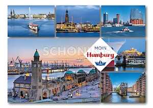 Postkarte Hamburg Moin Hamburg