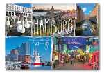 Postkarte Hamburg Grüße aus der freien und -...