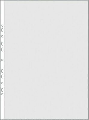 Veloflex Prospekthüllen A3 hoch 100 Stück, oben offen - Lochrandhülle Prospekthuelle Prospekthuellen