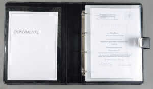 Dokumappe A4 Nappa-Leder Alassio schwarz mit Ring