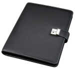 Dokumappe A4 Nappa-Leder Alassio schwarz mit Ring