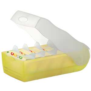 HAN Karteibox CROCO - A8 quer, für 500 Karten, gelb-transluzent