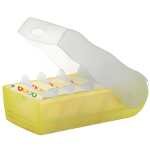 HAN Karteibox CROCO - A8 quer, für 500 Karten, gelb-transluzent