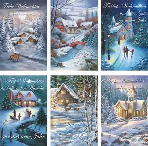 Glückwunschkarten 100er Weihnachten 6fach - sortiert 4033683200050