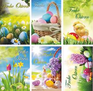 Glückwunschkarten 100er Ostern 6fach sortiert 4033683331105