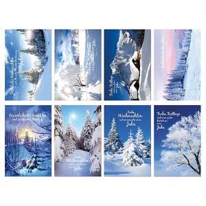 Weihnachten Glückwunschkarten Winterlandschaft sortiert