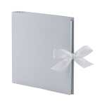 Fotoringbuch Grey mit Schleife 2 Ringe weiß