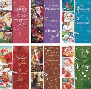 Glückwunschkarten 100er Weihnachten 6fach - sortiert 4033683202757