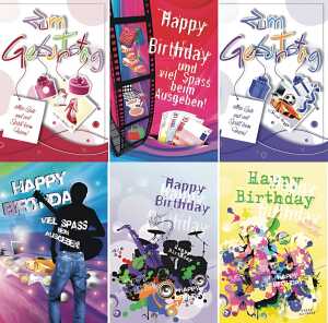 Glückwunschkarten 100er Geburtstag 6fach sortiert 4033683511118