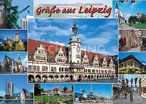 Postkarte Leipzig Altes Rathaus - 148 x 105mm 4004545031693