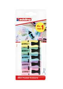 Edding Textmarker Mini 7 1-3 mm 4+1x gratis neon