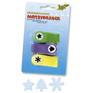 Motivpräger 3 Stück Sort. Weihnachtsmotive