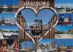 Postkarte Hamburg Holzherz 4004545562104