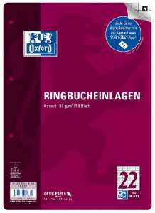 Oxford Ringbucheinlagen, A4 50 Blatt, Lineatur 22 SCRIBZEE® kompatibel