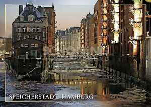 Super-Top-Cards Hamburg SPEICHERSTADT IM WINTER