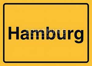 Postkarte Hamburg HAMBURG VERKEHRSSCHILD
