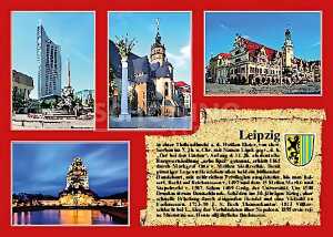 Postkarte Leipzig Historisches Leipzig - 148 x 105mm 4004545365040