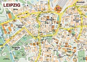 Super-Top-Cards Leipzig Stadtkarte Leipzig - 170 x 120mm