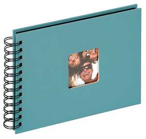 Spiralalbum Fun petrolgrün, 23x17 cm - 40 schwarze Seiten