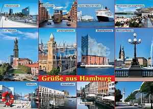 Postkarte Hamburg Grüße aus Hamburg 4004545638342