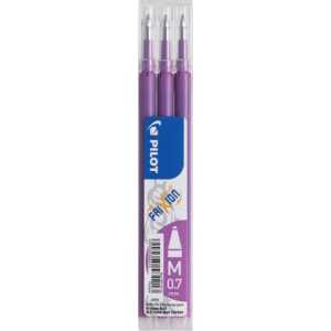 PILOT Tintenrollermine FriXion BLS-FR7 - 0,4 mm, lila, 3er Pack