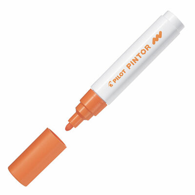 Pilot Pintor Marker medium orange 4,5mm - Mit Rundspitze. Geeignet für kreative Zwecke. - Anwendbar auf fast allen Oberflächen.