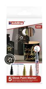Edding Kalligrafie Glanzlackmarker 753 1-2,5 mm 5er-Set