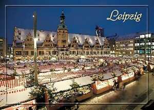 Postkarte Leipzig Weihnachtsmarkt - 148 x 105mm 4004545450951