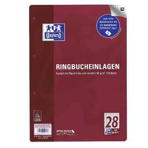 Oxford Ringbucheinlagen, A4 50 Blatt, Lineatur 28 SCRIBZEE® kompatibel