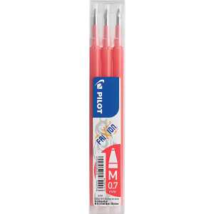 PILOT Tintenrollermine FriXion BLS-FR7 - 0,4 mm, koralle, 3er Pack