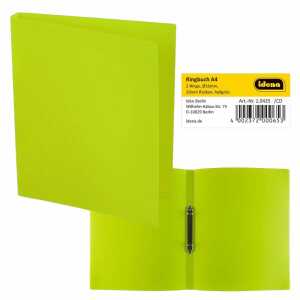 IDENA Ringbuch A4 2 Ringe PP Idena hellgrün 20mm