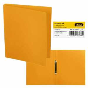 IDENA Ringbuch A4 2 Ringe PP Idena orange 20mm
