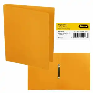 IDENA Ringbuch A4 2 Ringe PP Idena orange 20mm