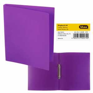 IDENA Ringbuch A4 2 Ringe PP Idena lila 20mm