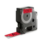 Schriftband 19mm x 7m schwarz/rot
