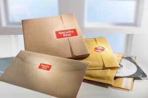 Sicherheitssiegel "Security Seal" - 38 x 78 mm, rot, 100 Stück