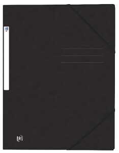 Eckspannmappe TOP FILE+, A4, aus 390 g/m² Karton, schwarz
