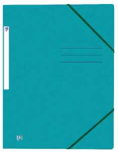 Eckspannmappe TOP FILE+, A4, aus 390 g/m² Karton, aqua