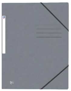 Eckspannmappe TOP FILE+, A4, aus 390 g/m² Karton, grau