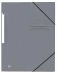 Eckspannmappe TOP FILE+, A4, aus 390 g/m² Karton, grau